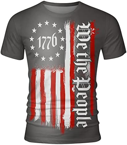 СРЕДНИ Кошули МИАШУИ За Мажи Мажи 1776 Независност Промена На Знамето На Бојата Пролет Лето Рекреативни Спортови Удобен Памук