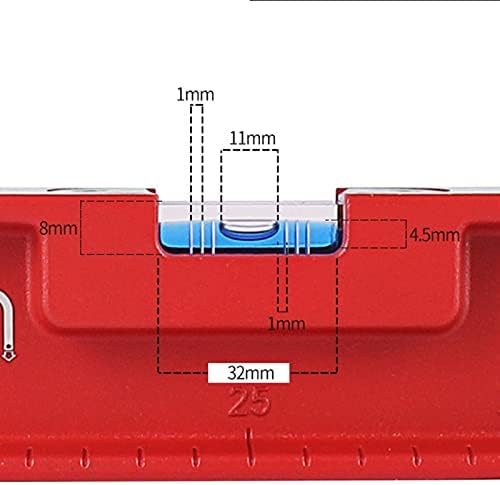 ЛИЧИО алуминиумска алатка за мерење на нивото на леано ниво СО 2 меурчиња за израмнување и усогласување, анти - вибрации и магнетизам,
