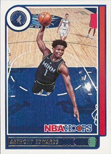 2021-22 Panini NBA Hoops 151 Ентони Едвардс Минесота Тимбервулвс Официјална кошаркарска картичка во НБА во сурова состојба