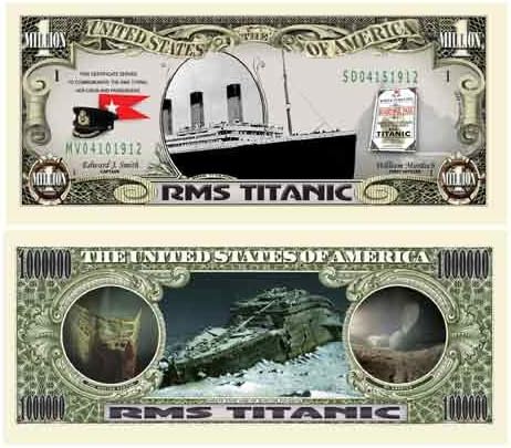 Бил за колекционерска сметка на Титаник милион долари
