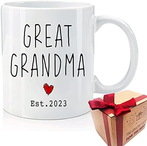 EST 2023 Голема баба кафе чаши, нова голема баба подарок, објавување за бременост, откривање на бременост, уникатни подароци за Денот