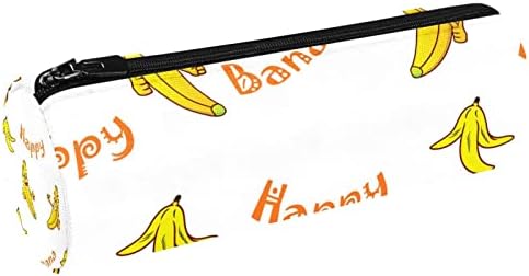 Банана шема молив случај Студентска канцелариска торбичка торбичка за патент пенкало торба за козметика за училишни студенти канцеларии жени тинејџери