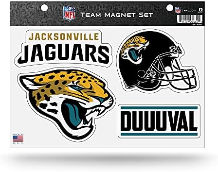 Rico Industries NFL Jacksonville Jaguars Алтернативен тим магнет сет 8,5 x 11 - Домашен декор - Reamerator, Office, Кујна