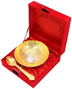 Goldgiftideas 4 инчи злато-сребрена облога со паун за сервирање, месинг сад за подарок, враќање подарок за свадба и домаќинство
