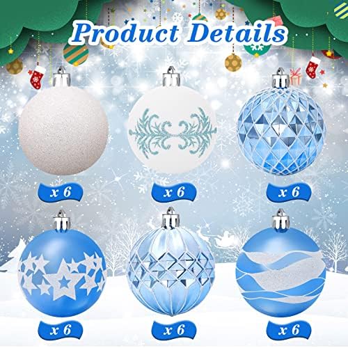 36 парчиња Божиќни украси за Божиќни топка Декорација на елка