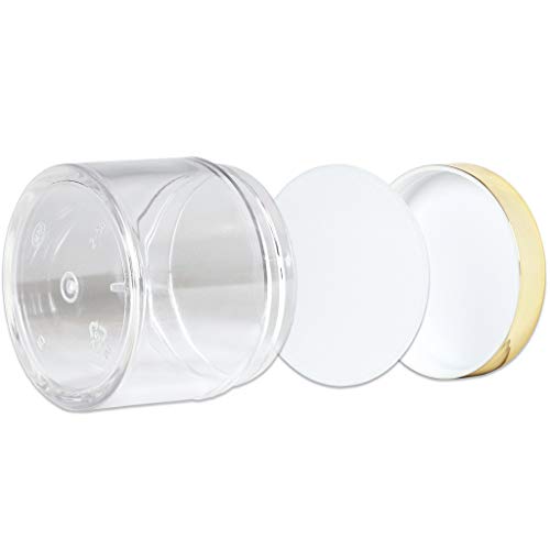 BeautiCOM 60 грама/60 ml круг чист протек доказ за пластични тегли со контејнери со златни капаци за шминка за чување на патници козметички лосион