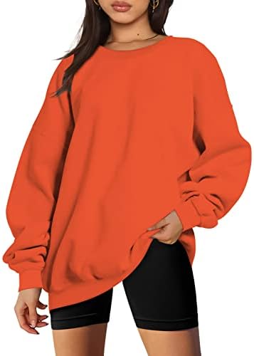 Минзии женски 2022 година есенски маички за есенско топло руно пријатно врвови, обична лабава преголема цврста боја, долга ракав пуловер