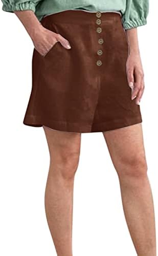 Pantsенски панталони во Миашуи Обични ситни шорцеви за жени случајни летни високи половини, проточни женски обични панталони