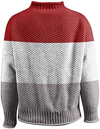 Nokmopo исечен џемпер од џемперот на рамото случајно плетено лабава лабава долга ракав пуловер графички џемпер