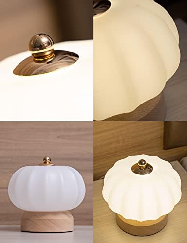 Ламба во форма на тиква од тиква, бела акрилик замрзнати сенка во кревет, ламба, ноќна светлина, предводена ламба, студија ламба, ламба