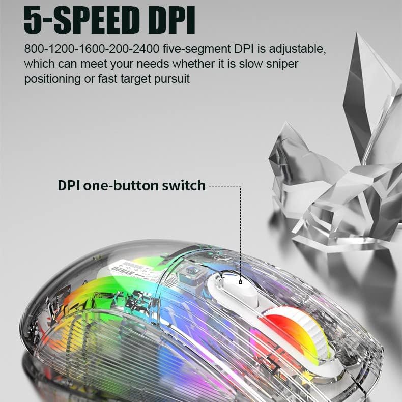 Безжични Глувчето Игри На Среќа Полнење Opономски Оптички Глушец RGB Безжични Глувци ЗА КОМПЈУТЕР ЛАПТОП