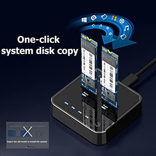 n/USB 3.1 Тип C До M. 2 Двојна Залив Надворешен Хард Диск Докинг Станица Со Офлајн Клон За M2 SSD Поддржува 2tb HDD Носителот