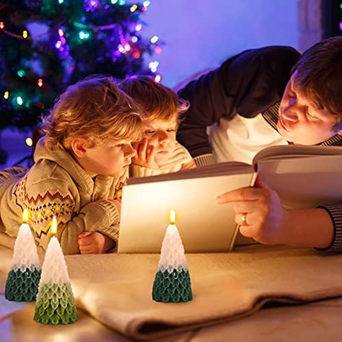 Божиќни Миризливи Свеќи Восок За Подароци Реална Свеќа Во Облик На Дрво За Дома Слатки Свеќи За Ароматерапија За Божиќна Забава Новогодишна Декорација