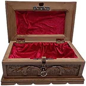 Тубибу Орев Богатство Тајна Магична Кутија Рачно Изработена Уникатна Кутија За Накит со Скриен Клуч 10 х6 х5