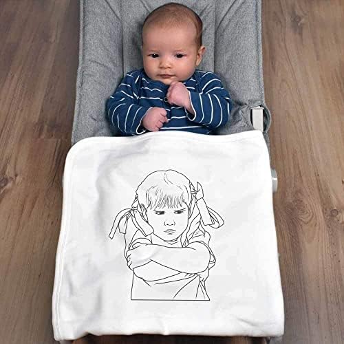Azeeda 'Grumpy Child' Cotton Baby Blke / шал