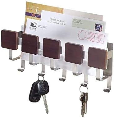 Interdesign 94271 formbu wallиден монтиран клуч и решетката за пошта во еспресо
