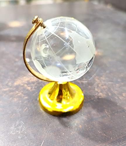 Вимална наутичка златна големина 2 инчен кристален глобус за успех со среќа и просперитет