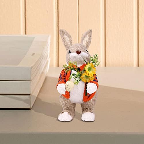 Шамјина Симпатична велигденска зајаче фигура декорација на кукли подарок Деликатни фигури Зајак Статуа за канцеларија Внатрешна