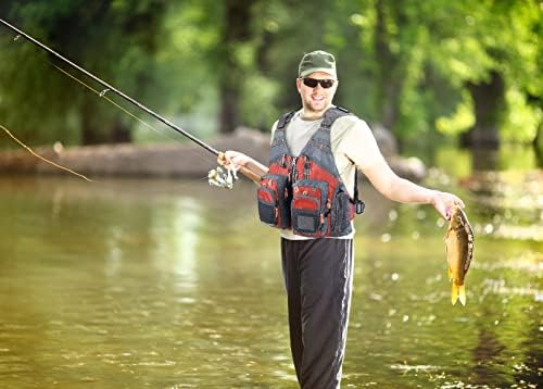 Pellor Fly Fishing елек со мулти-џебови риболов опрема на отворено за дишење решетката за риболов елек за лов на кампување за