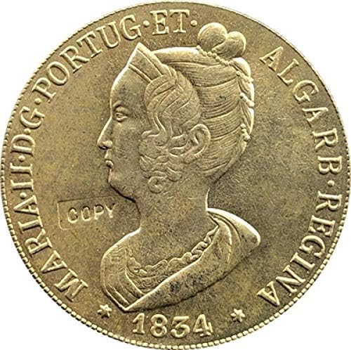 Португалија 1834 Монета Копија 32мм Копија Орнаменти Собирање Подароци