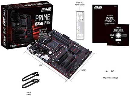 ASUS Prime B350-Плус AMD Ryzen AM4 DDR4 HDMI DVI VGA M. 2 USB 3.1 ATX B350 Матична Плоча