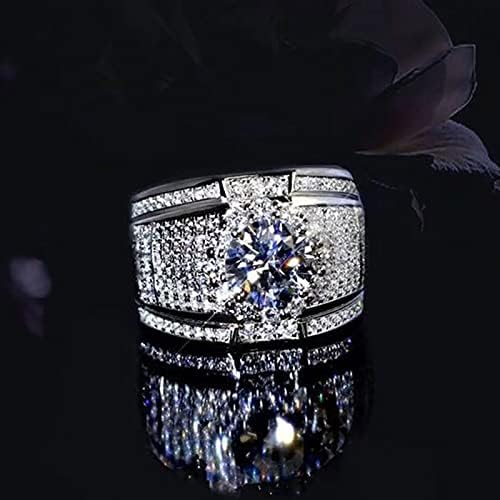 Womenенски прстен за легура за накит Електропласирајќи дијамантски прстен накит предлог за роденден Подарок невестински ангажман забава прстен