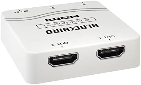 Monoprice Blackbird 4K/1080p 1x2 HDMI Splitter | 4K@30Hz, 1 извор на 2 дисплеи, USB напојување, за PS4, Apple TV, Roku, Xbox 360,