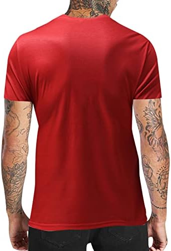 Ubst Mens летни маици со краток ракав, уличен 3D господин мускул, печатена модна маичка, тенок вклопат обични врвови
