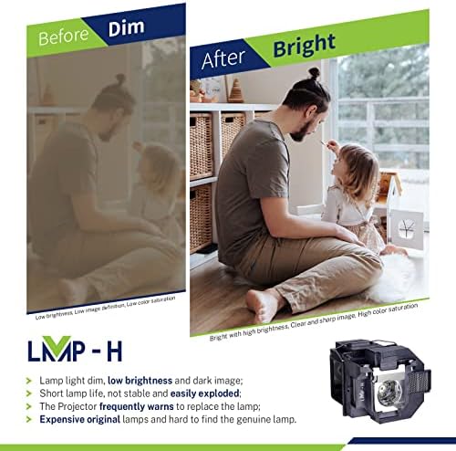 LMP-H ELPLP95 Проекторска ламба со куќиште за EPSON EB-2055 /2250U /2250/2255U /2265U /2245U /2155W /5510 /5530U /PowerLite 2000 2250U /5535U