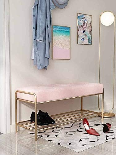 Tazsjg едноставна железна уметност врата промена столче домашна врата може да седне кабинет за чевли светло луксузен креативен стол
