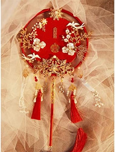 Јксбдн Кинески Свадба Ксиухе Рака Држи Цвет Група Фан Оженет Оженет Среќен Навивач Заврши Вентилатор