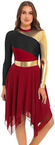 Hulенска женска метална богослужба пофалби за танцување фустан во боја литургиски костум за изведба на танцувачки облека
