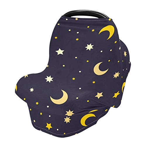 Обвивки за седишта за бебиња на Moon Star Moon - Покријте го капакот со високи столици, мулти -употреба на крошна на автомобили,
