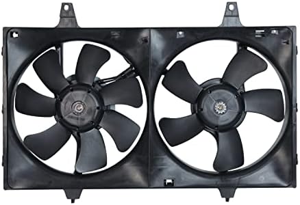 Собрание на вентилаторот за ладење TYC 620050 компатибилен со 1996-1999 Nissan Maxima, црна