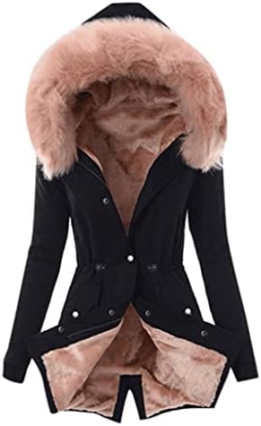 Нокмопо јакна жени дами палто женски зимски топло дебело долга јакна со качулка плус јакна со големина