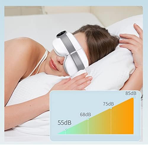Лајзозен греење масажер паметен вибрации за нега на очите Инструментот Bluetooth музички притисок преклопување го олеснува заморот