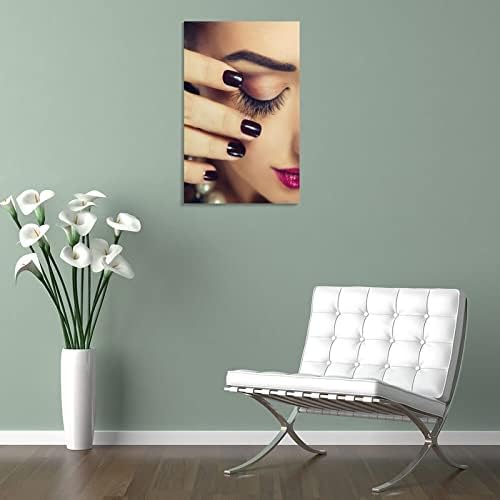 Салон за убавина Постери За Нокти Модерна Уметност Женски Трепки Шминка За Очи Уметнички Постери Платно Ѕидни Уметнички Отпечатоци За