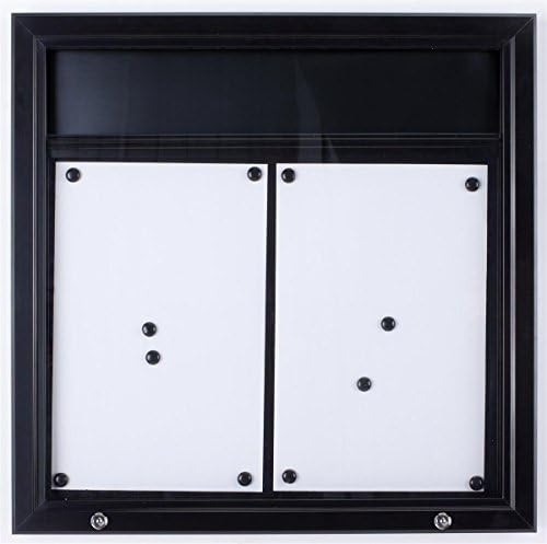 Билтен табла со врата за заклучување отворено за да се користи, табла за забележување на wallид со црна магнетна површина, опционална