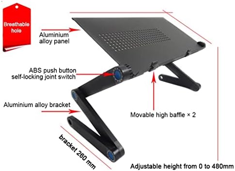 N/A лаптоп лаптоп лаптоп преносен прилагодлив прилагодлив компјутерски клупи за преклопување, држач за лаптоп ТВ -кревет, столб со подлога на глувчето