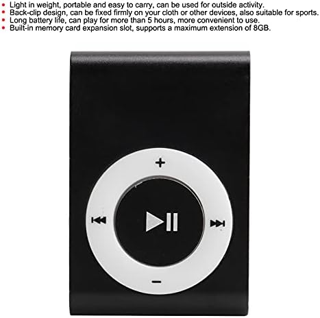 MP3, Лесен За Носење Пренослив Лесен Заден Клип Mp3 Вграден Слот За Проширување На Мемориската Картичка За Надворешна Активност