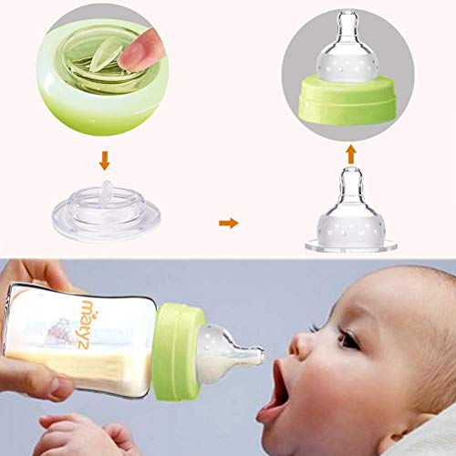 Матиз 6-Пакет Боросиликатни Стаклени Шишиња За Мајчино Млеко - Ширум Вратот Шише За Собирање И Складирање На Мајчино Млеко-Шишиња