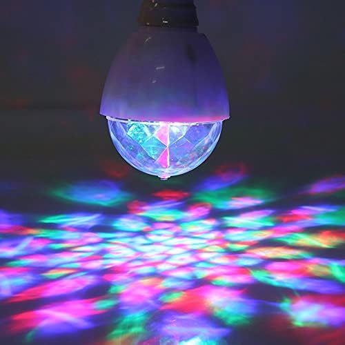 LED Фаза Светлина Деламан 3W E27 Приклучок RGB Ротирачки Шарени Сијалица За Партија ДИЏЕЈ Диско
