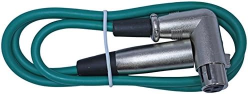 XLR машки до десен агол XLR Femaleенски кабел зелен 06ft долг