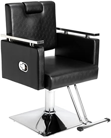 Орев бербер стол лежејќи се за фризура за фризури квадрат база фризер стол за убавина стол стол црно