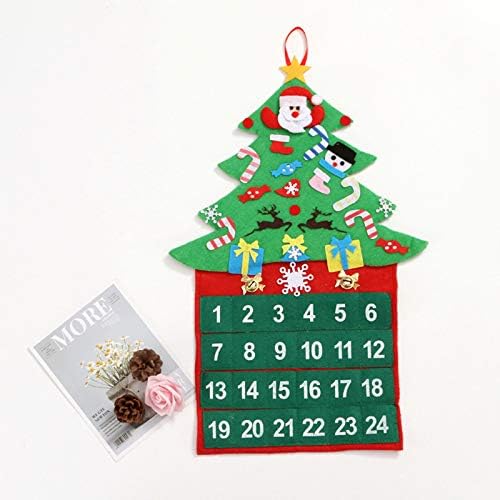 Божиќен Календар За Одбројување со 24-Дневни Џебови Божиќно Одбројување За Божиќ, А