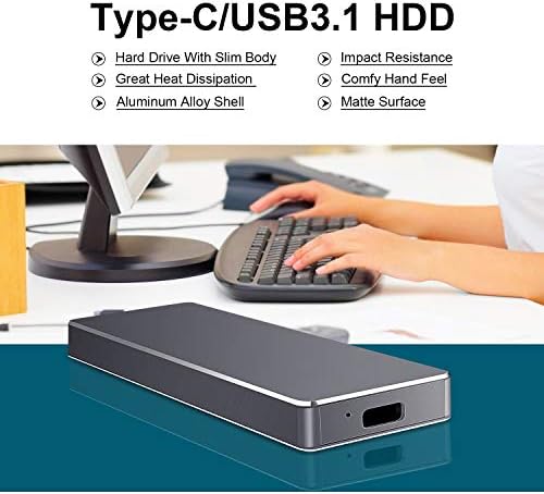 Надворешен хард диск 2tb тип C USB3.1 за компјутер, Mac, Wii U, Xbox