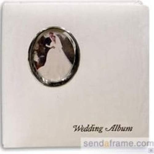 Албум со сребрен венчален албум за џеб за 5x7 8x10 отпечатоци w/страници за записи од Пионер - 5x7
