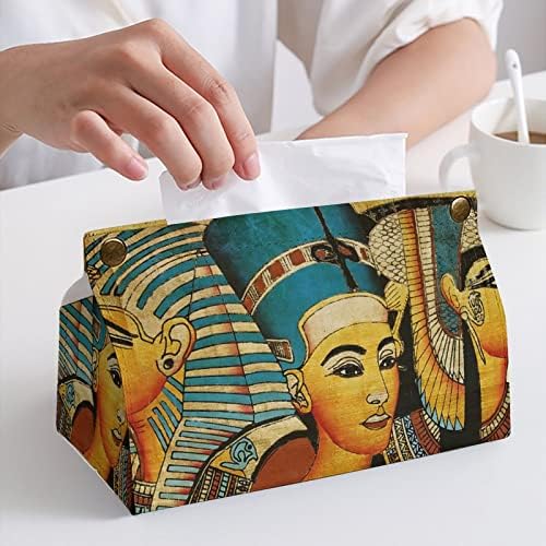 Ретро Античка Египетска Уметност Кутија За Ткиво Покритие Стп Држач За Кожна Кутија За Ткиво Правоаголен Организатор На Хартија За Фацијално