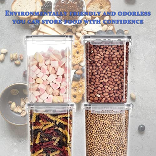 Контејнери за Складирање тестенини за кујна 24 Парчиња Комплет Пластични Проѕирни Кујнски Кутии за Складирање Со Капак Издржлив Херметички