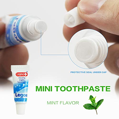 Ур-измет индивидуално завиткани во хотелски тоалети Удобности за заби за заби за еднократна употреба со најголемиот дел од паста за заби, 40 брои